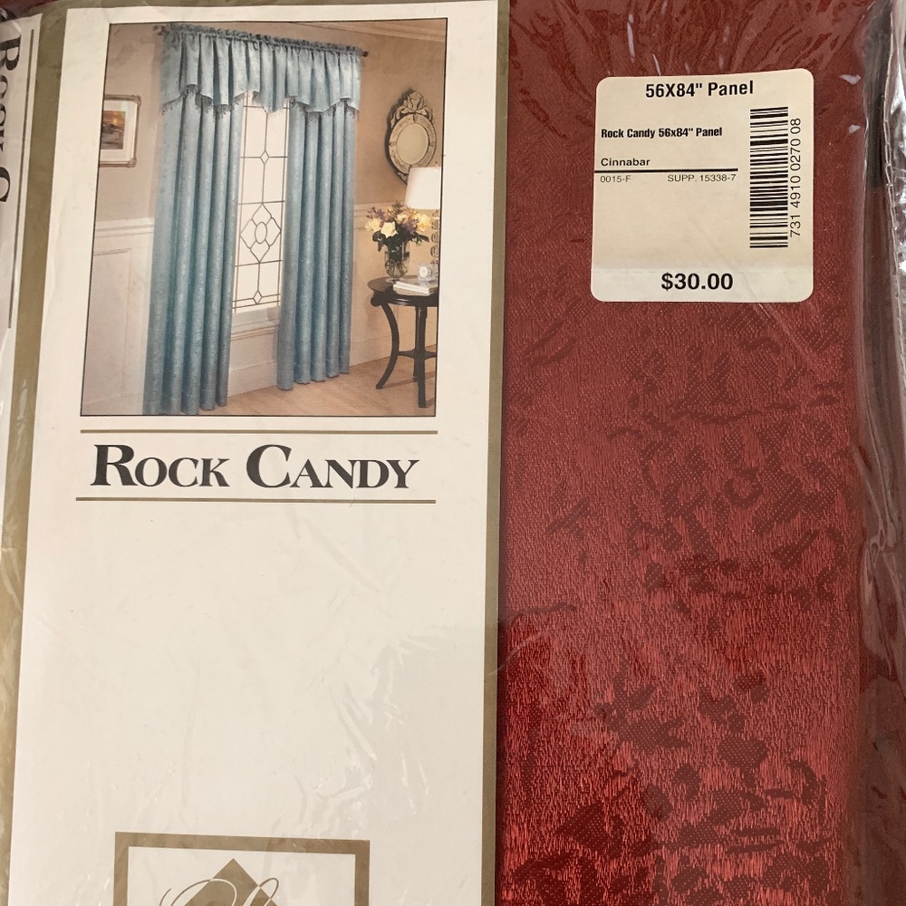 Red Cinnabar Curtains & Valances (NWOT) - Picture 3 of 11